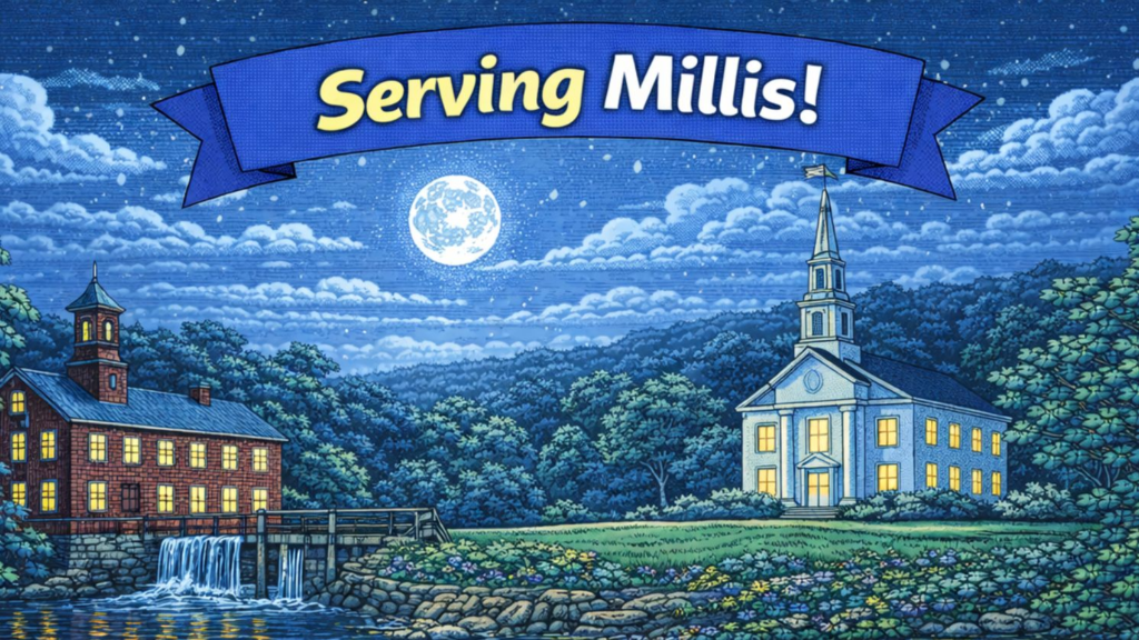 Serving Millis MA – Millis Mill Falls on the Charles River