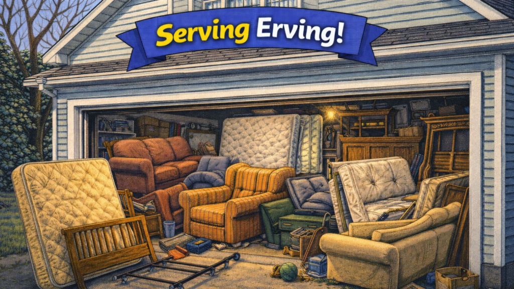 Serving Erving MA – Garage cleanout with couches, mattresses